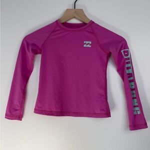Billabong Girls Sol Searcher LS Rash Guard Pink Size 5